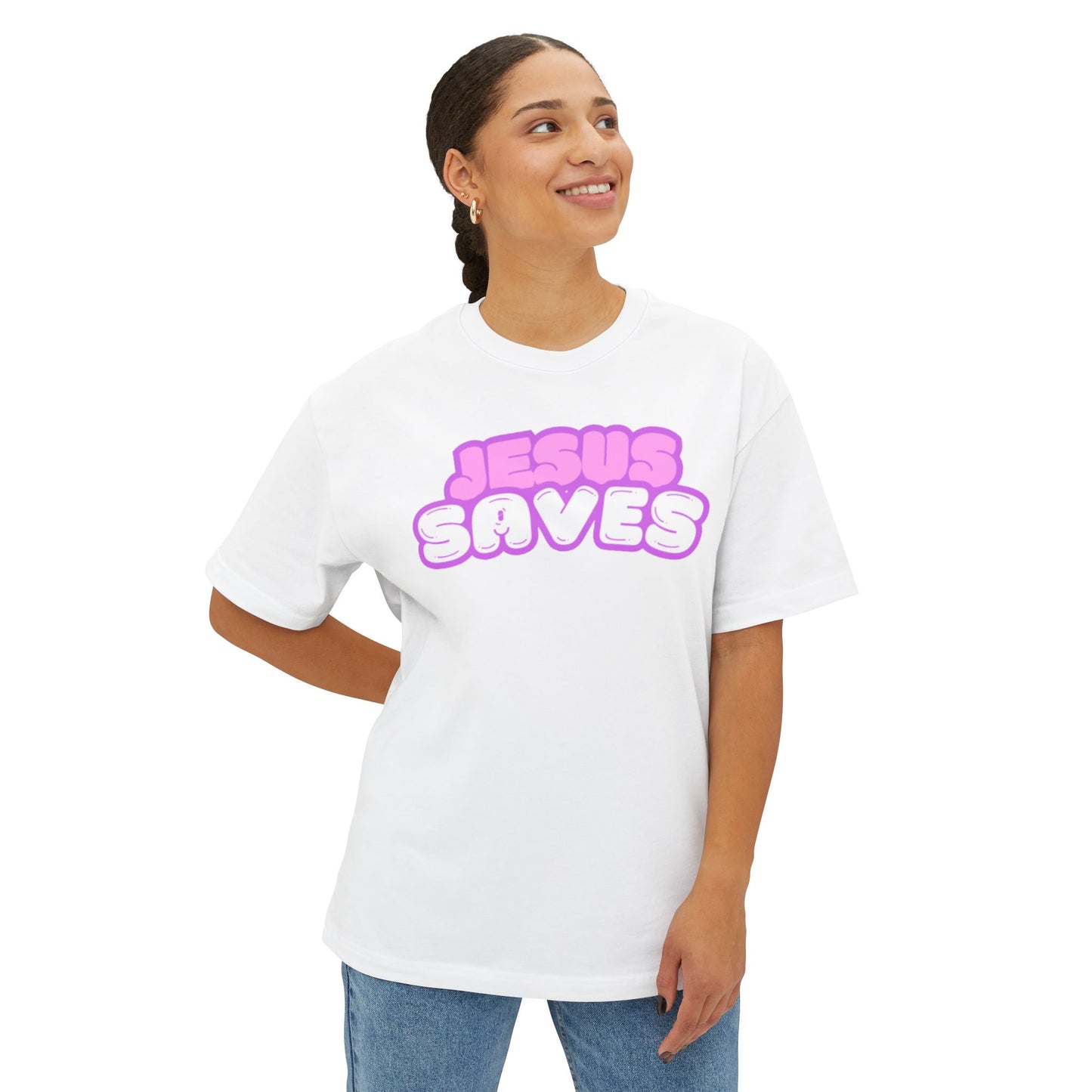 The Jesus Saves Women's Oversized Tee