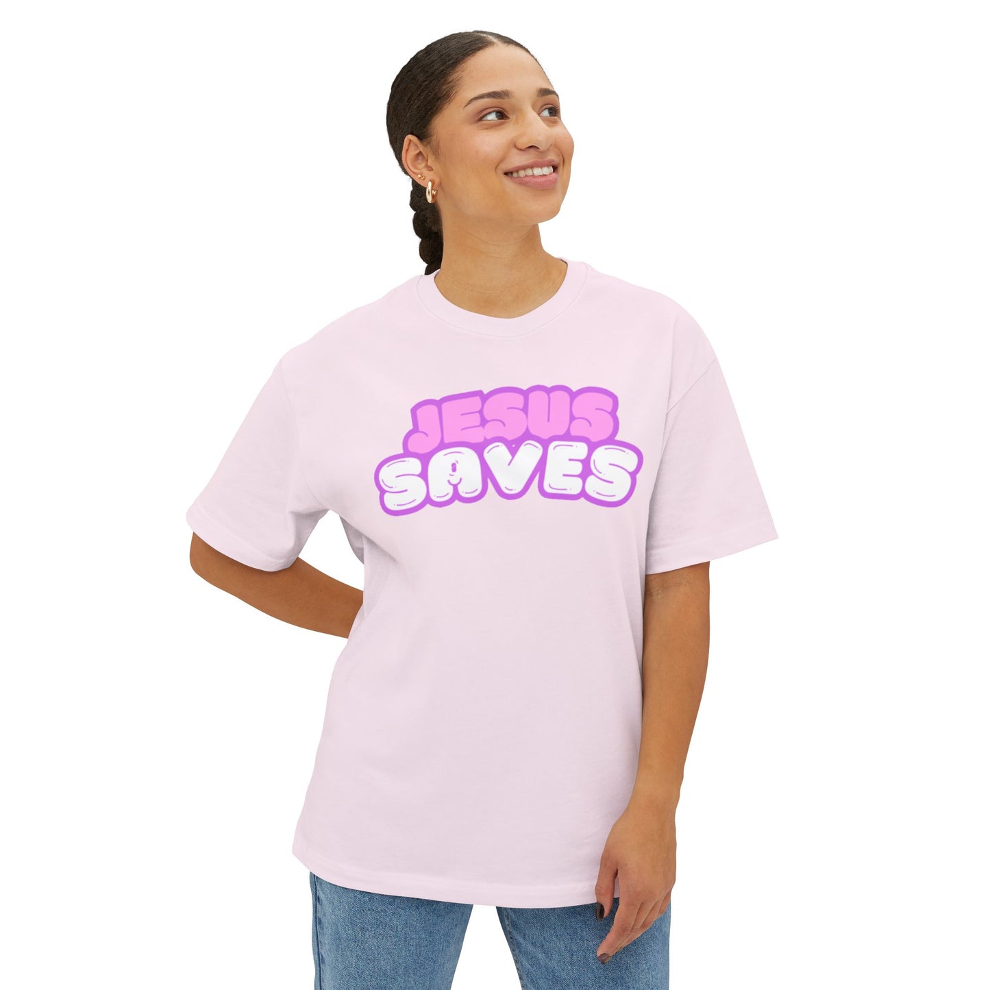 The Jesus Saves Women's Oversized Tee