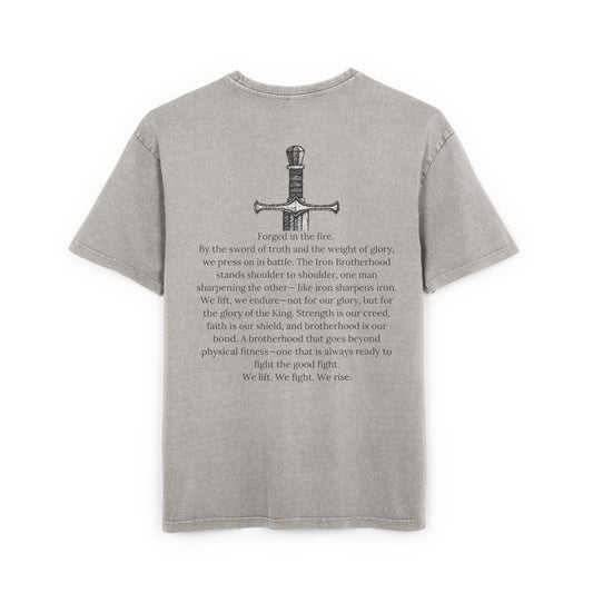 The Iron Brotherhood Acid Washed Oversize Tee